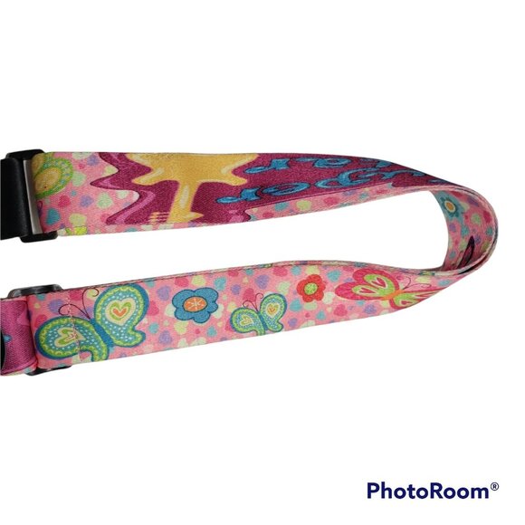 Art Tribute Guitar Strap Girls Kids Adjustable SUPER STAR Pink Butterfly Music - Picture 6 of 10